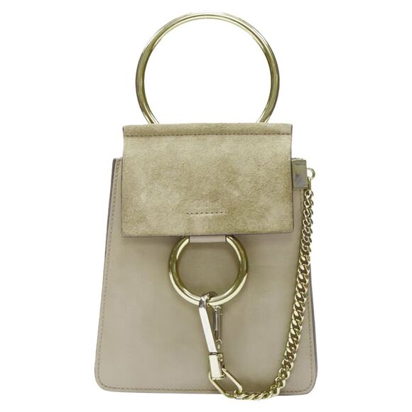 Chloé Handbags - Chloe Faye bangle bracelet ring chained crossbody suede leather bag